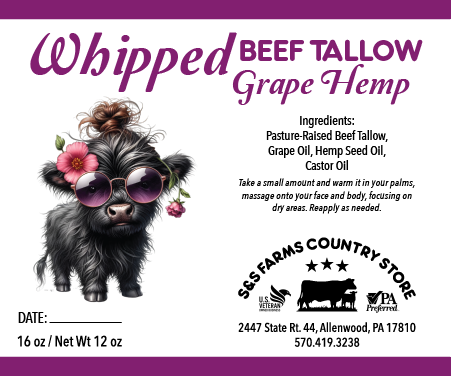 Premium Grass-fed Beef Tallow Natural Skincare Tallow | Cooking Tallow | Tallow Balm