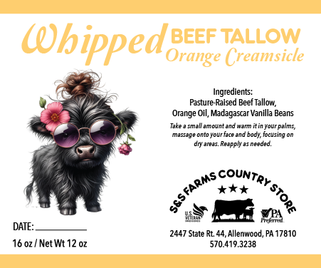 Premium Grass-fed Beef Tallow Natural Skincare Tallow | Cooking Tallow | Tallow Balm