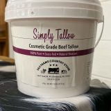 Grass-fed skincare tallow 7.75 lb one gallon bucket cosmetic grade beef tallow