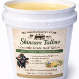 Grass-Fed Skincare Tallow – 7.75 lb (One Gallon Bucket) | Cosmetic Grade Beef Tallow