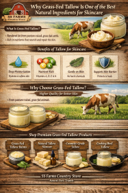 Why Grass-Fed Tallow Is One of the Best Natural Ingredients for Skincare Natural Skincare Tallow | Cooking Tallow | Tallow Balm