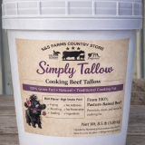 beef tallow for cooking 8.5 lb grass-fed food grade